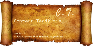 Conradt Terézia névjegykártya